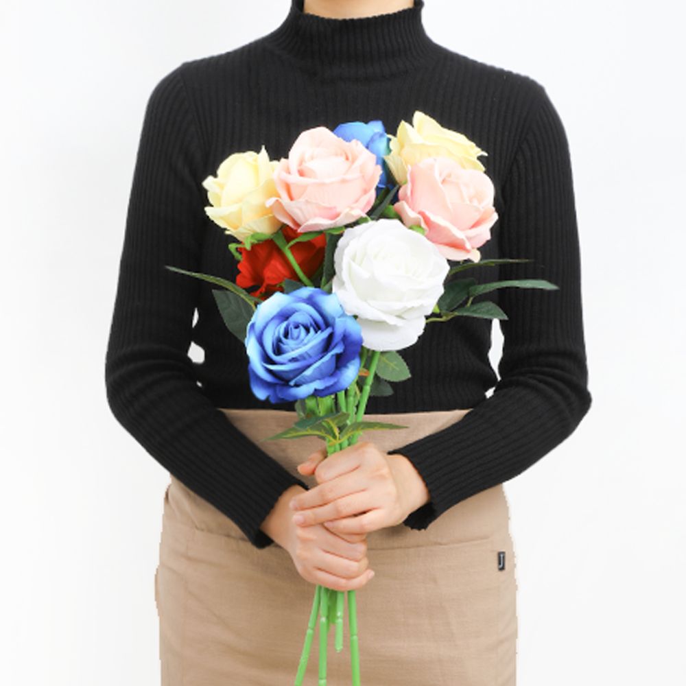 장미 조화 웨딩 부케 인테리어 예쁜 꽃 3color 화이트 AF-033 - 상세 이미지 3