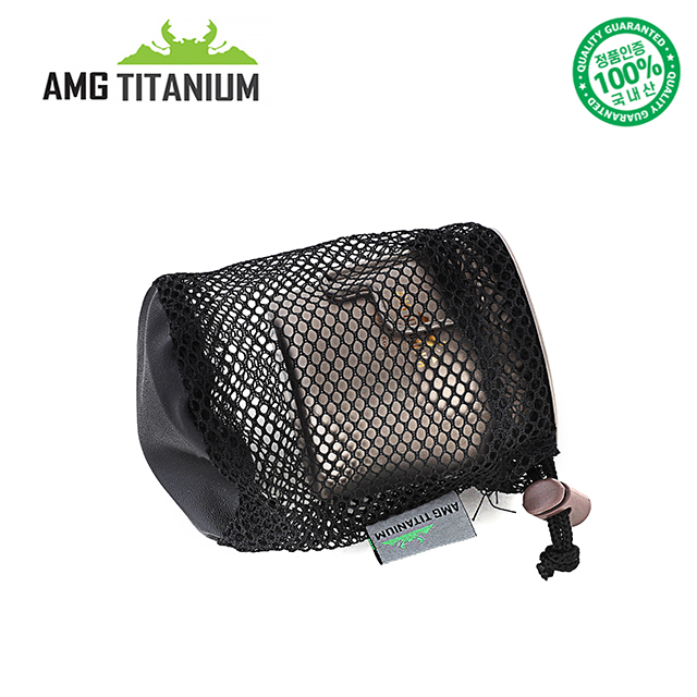 AMG 티타늄 캠핑 이중 머그 싱글 컵 케이스