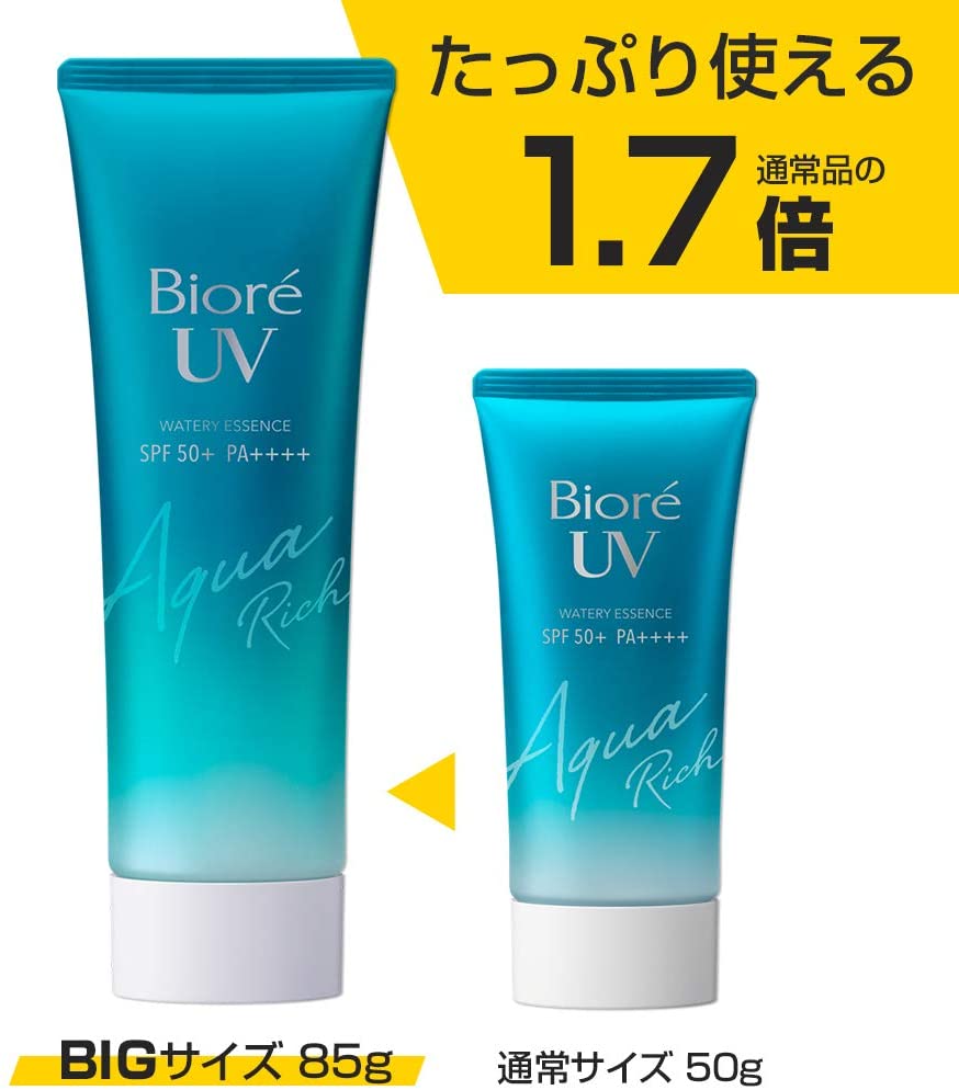 [대용량] 비오레 UV 아쿠아 리치 워터리 에센스 선크림 85g 2개 SPF50+ / PA++++