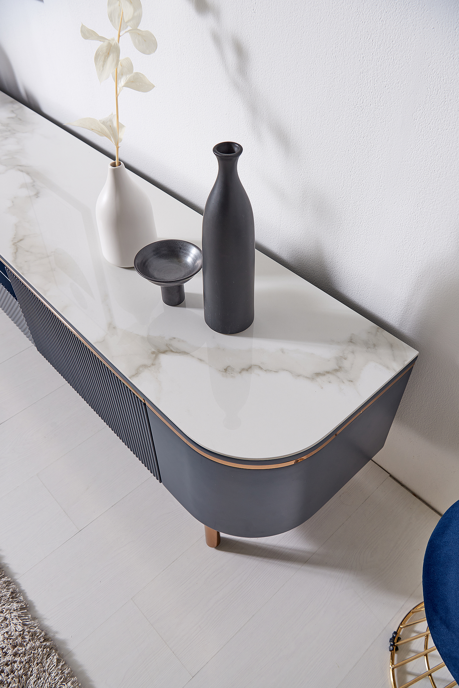 블레어 천연 통세라믹 거실장 대리석 TV 티비 다이