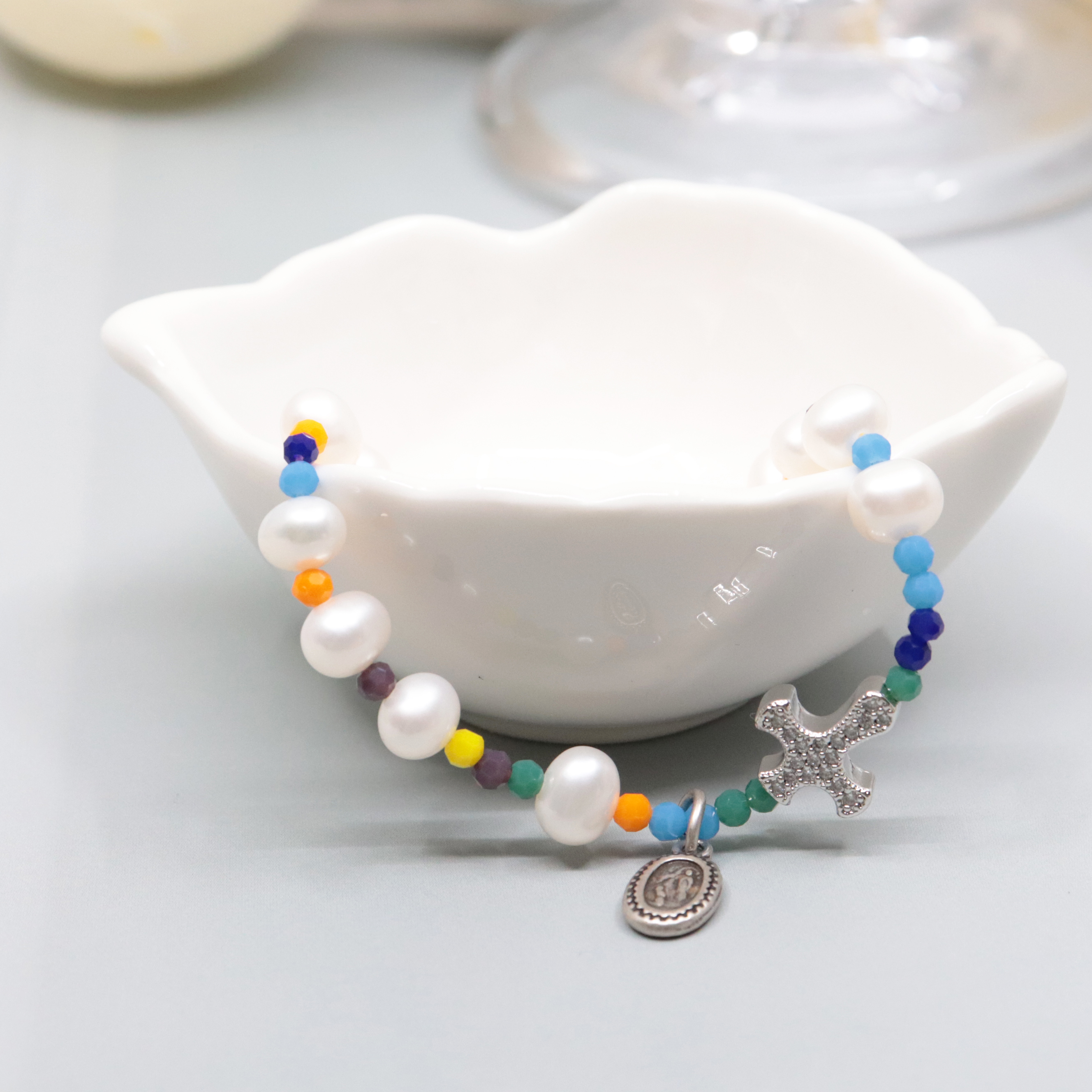 유디트 천연진주 1단 묵주팔찌