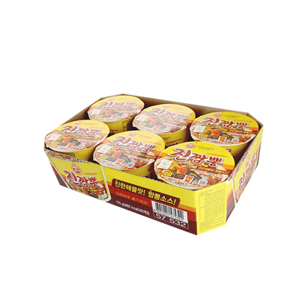 오뚜기 진짬뽕 큰컵라면 115g, 6개