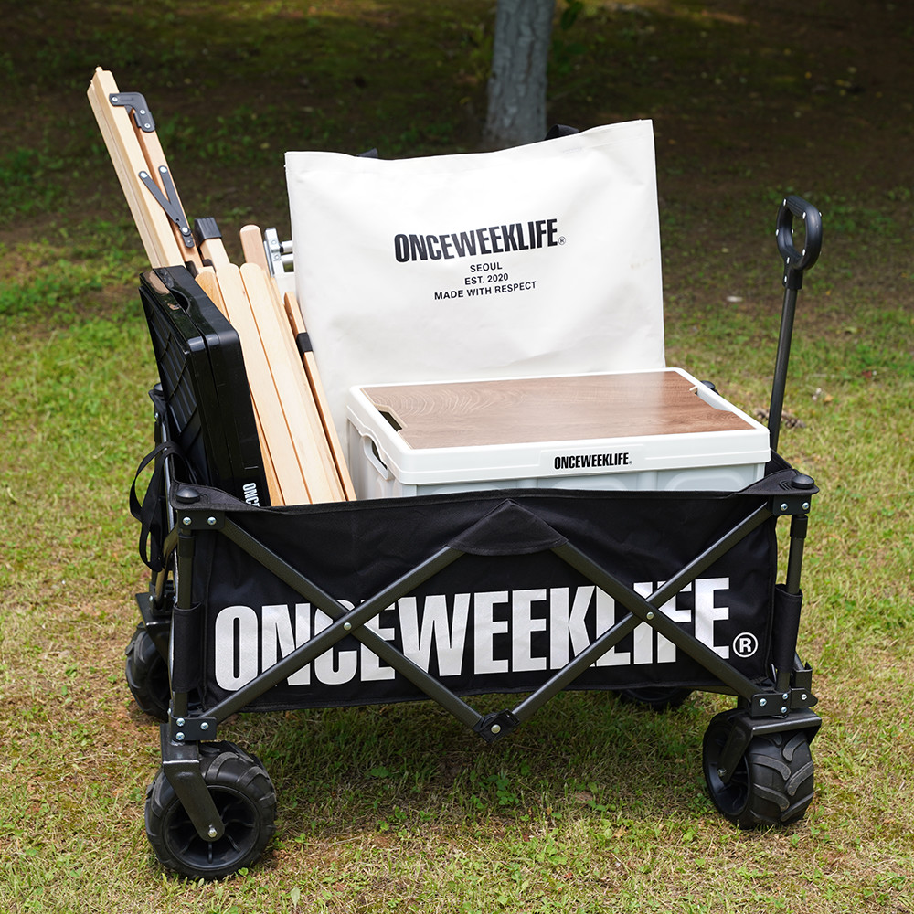 원스위크라이프 대형 캠핑 웨건 접이식 카트 카모