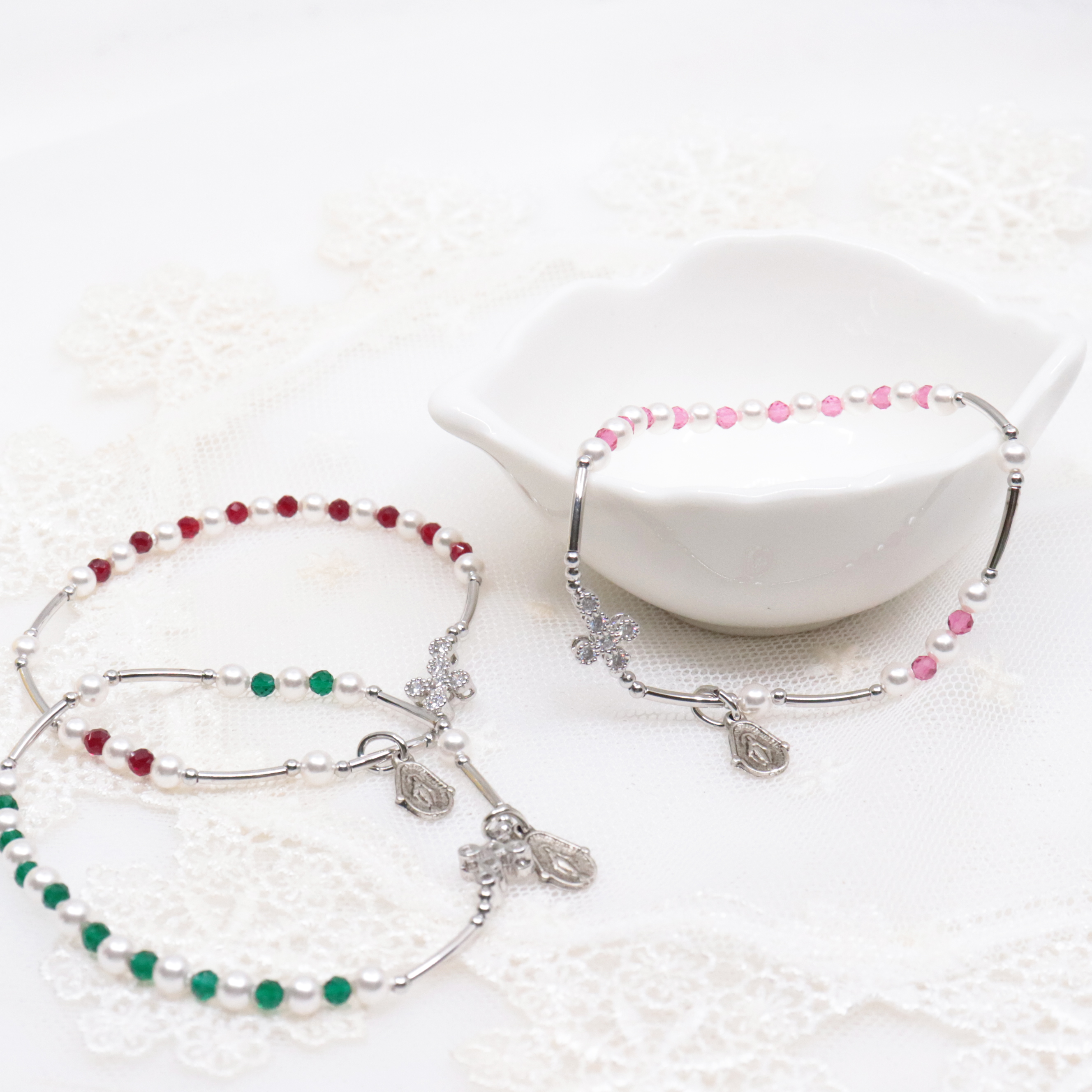 에바 진주 1단 묵주팔찌