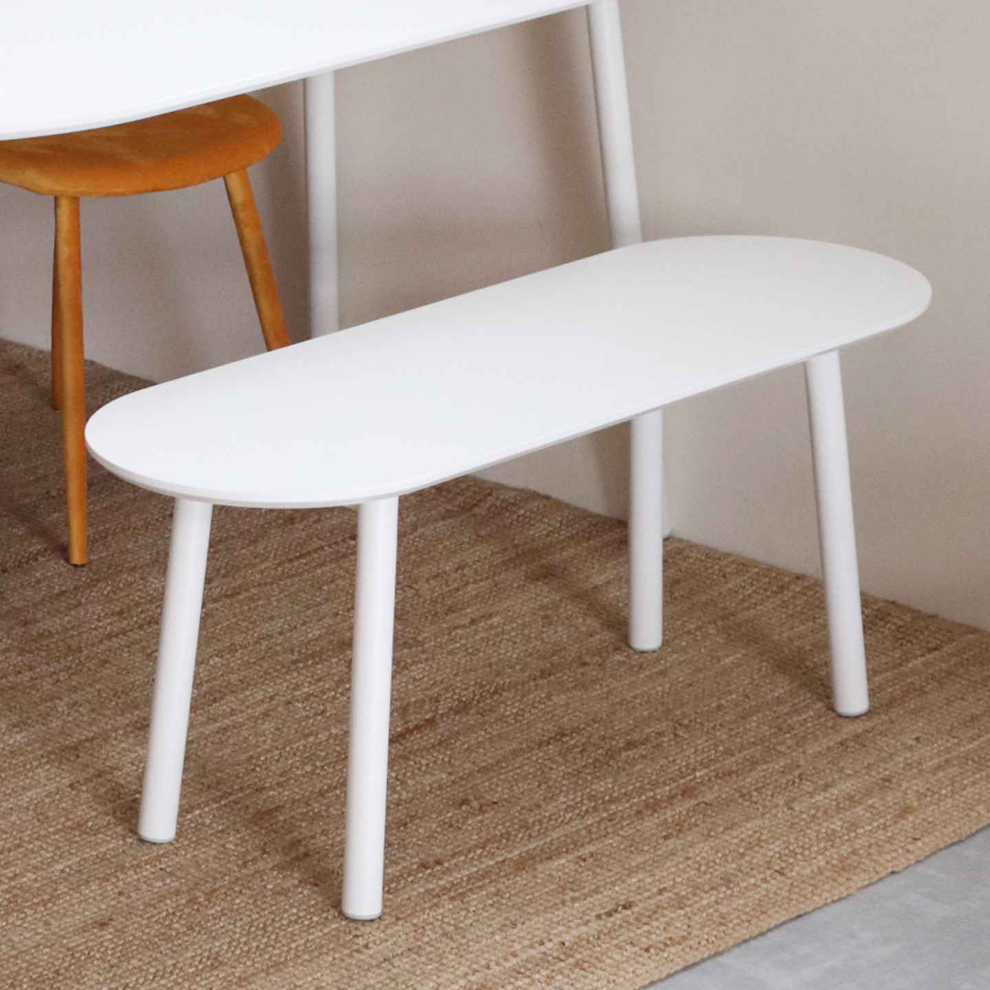 비알프렌드 디디벤치 라미네이트 화이트 식탁의자 1000