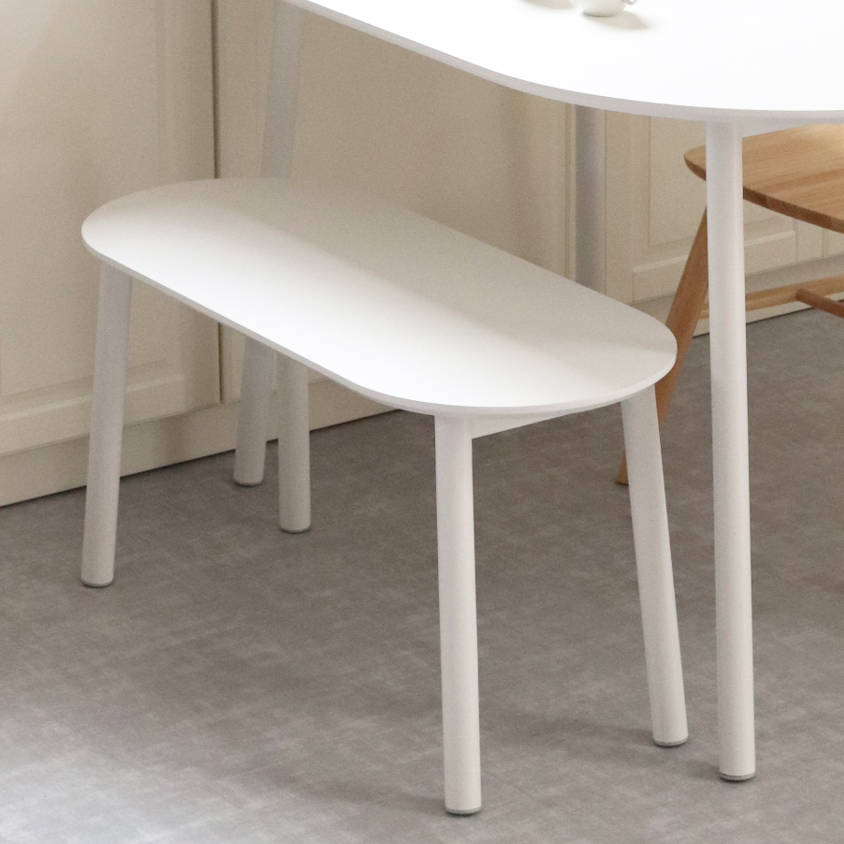 비알프렌드 디디벤치 라미네이트 화이트 식탁의자 1000