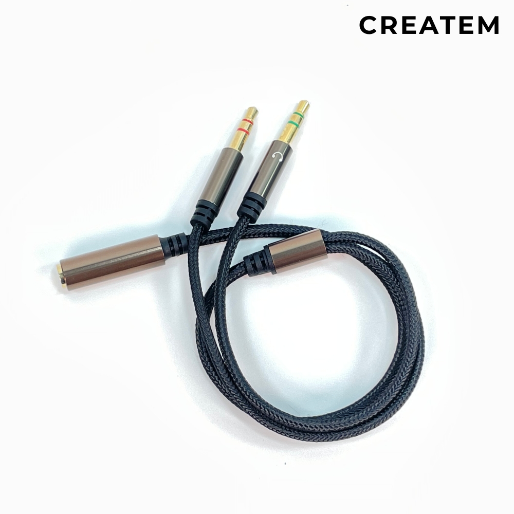 프리미엄 편조 4극 이어폰 분리 Y잭 젠더 - 마이크/이어폰 분리 와이잭