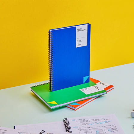 사은품이벤트 더블에이 더블드림 노트 B5 80매 스프링 유선 공책 하드커버