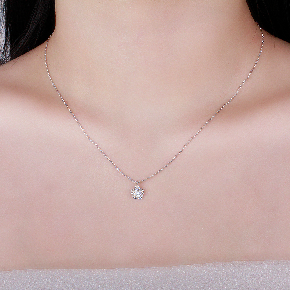 3부 다이아 목걸이 카멜리아 천연 GIA F SI2 프로포즈 결혼 웨딩 예물 선물 - 상세 이미지 2