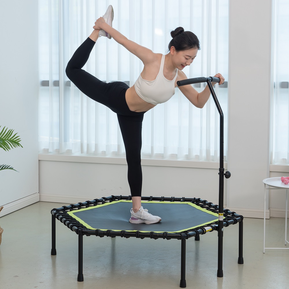 LEEFITNESS 손잡이 실내 트램플린 점핑 머신 운동 트램펄린 다이어트 성인 방방 트램폴린 - 상세 이미지 5