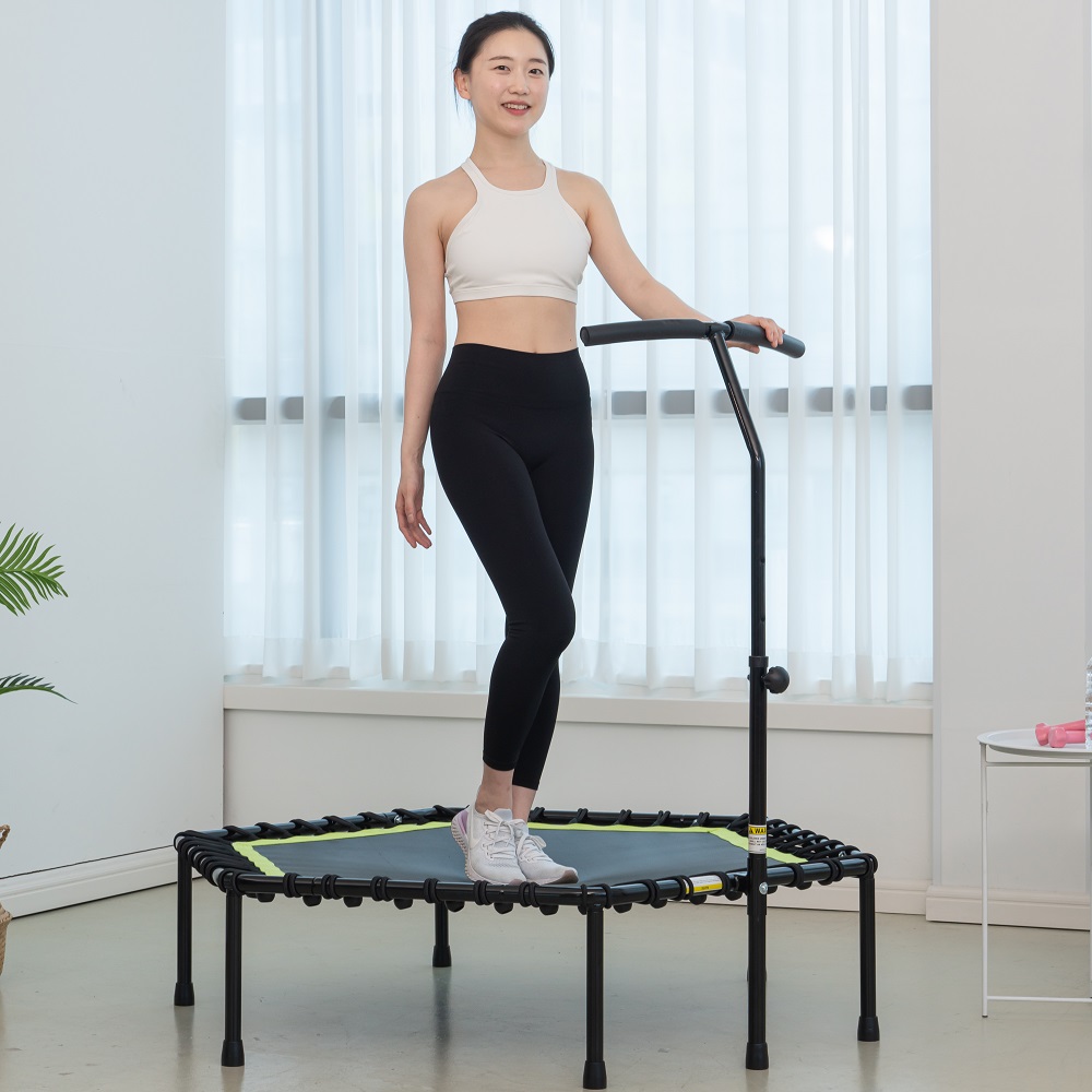 LEEFITNESS 손잡이 실내 트램플린 점핑 머신 운동 트램펄린 다이어트 성인 방방 트램폴린 - 상세 이미지 4