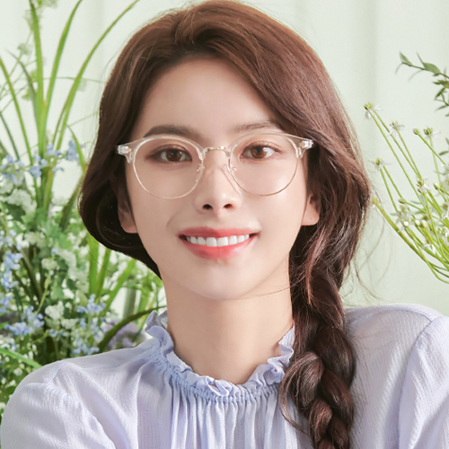 남자 여자 투명 가벼운 하금테 하은테 반뿔테 반테 빅사이즈 대두안경 블루라이트차단 안경테 - 상세 이미지 3