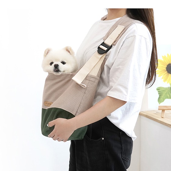 고양이 산책용 백 강아지가방 애견가방 대형견백팩 옆으로 메는 애완견가방 매는 강아지용 - 상세 이미지 4