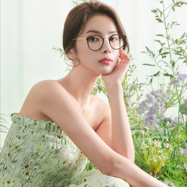 국산 남자 여자 라운드 메탈 포인트 뿔테 안경테 - 상세 이미지 3