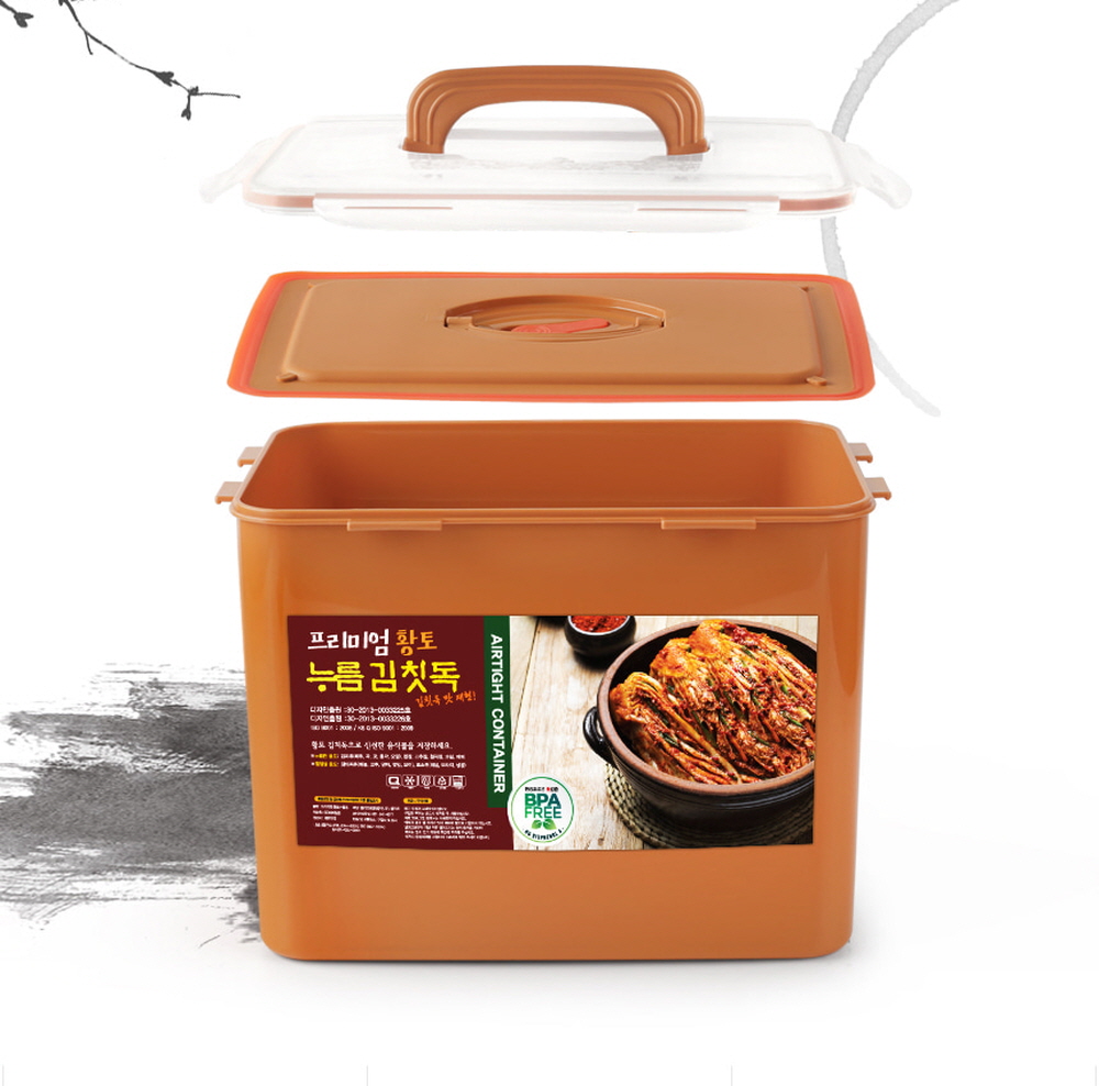 황토 김치누름독 김치통 비스프리 오이지통 담금통 누름틀 20L - 상세 이미지 3