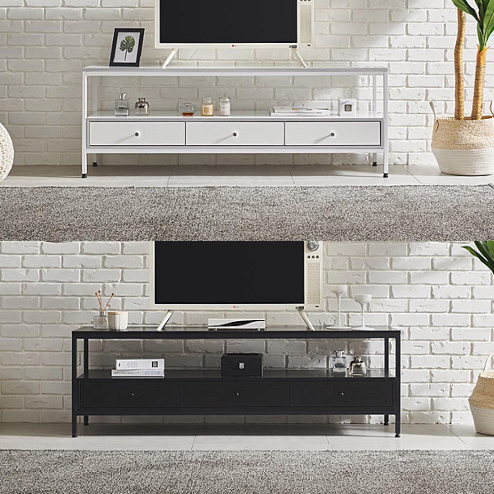 원목 높은 티브다이 거실 오디오 장식장 안방티비 장 고급거실장 화이트 거실장 서랍형 1500