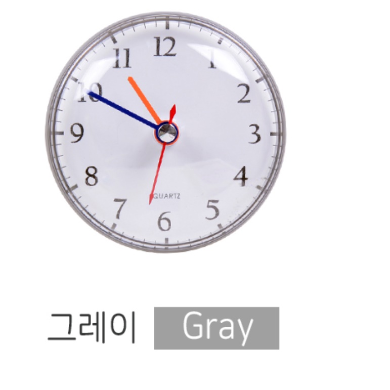 화장실 욕실 시계 방수 벽시계 욕실용 집들이 무선 가벼운 건전지 무소음 붙이는 시계 - 상세 이미지 5