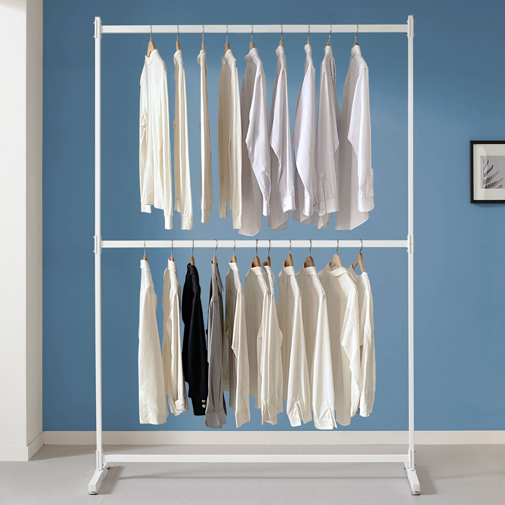 철제 옷가게 2단 행거 드레스룸 스탠드 옷걸이 옷장 800