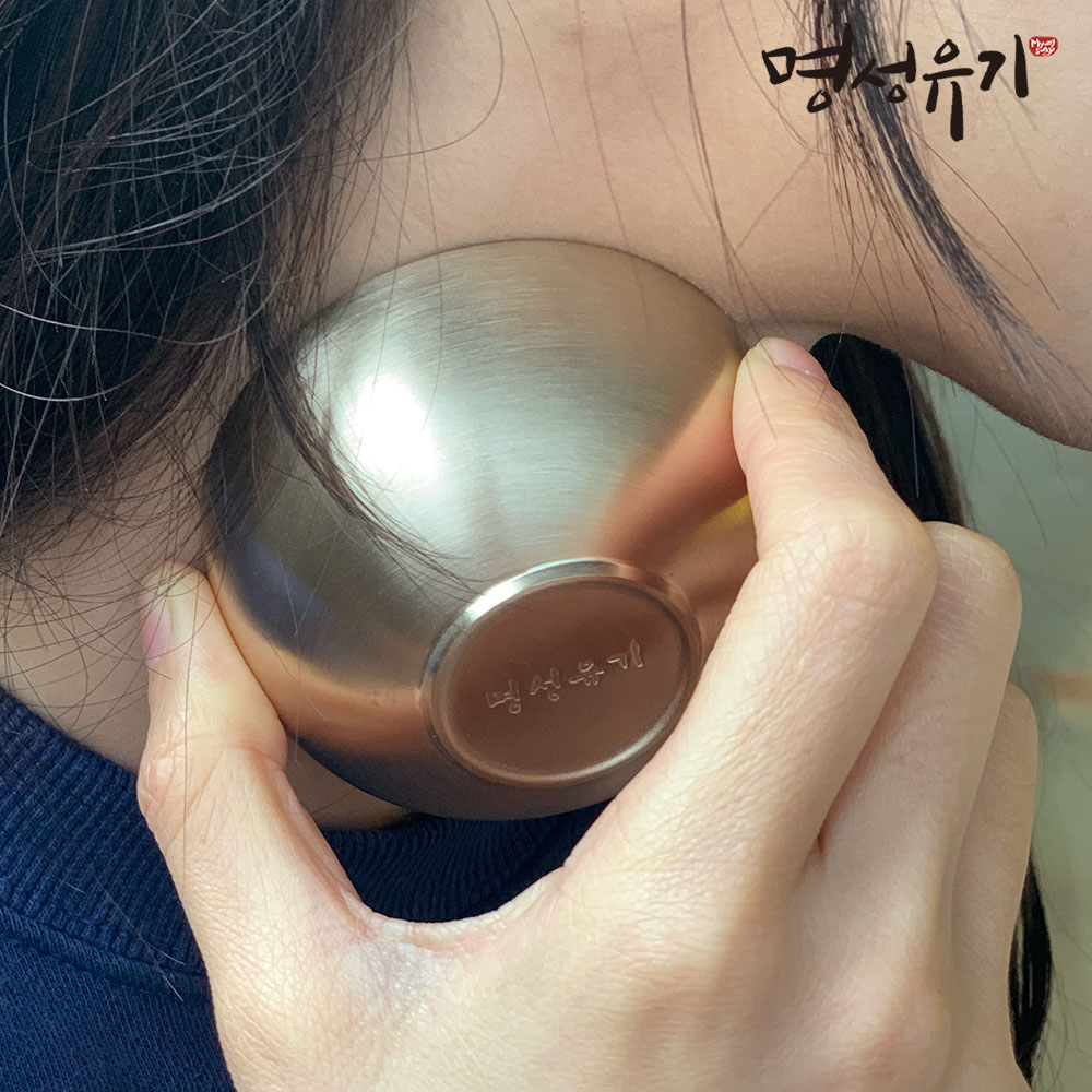명성유기 방짜 술잔괄사 유기괄사 바디마사지 얼굴 경락 전신+각인 - 상품 이미지