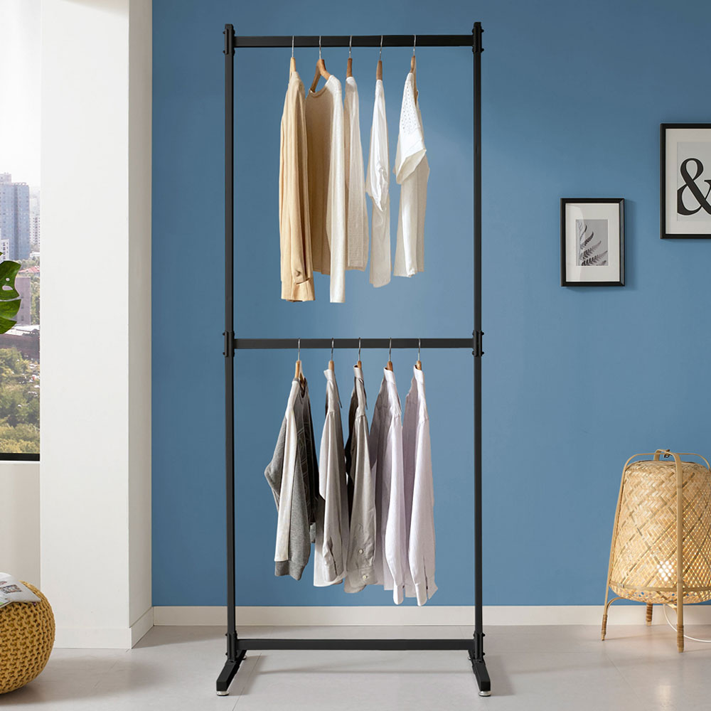 철제 옷가게 2단 행거 드레스룸 스탠드 옷걸이 옷장 800