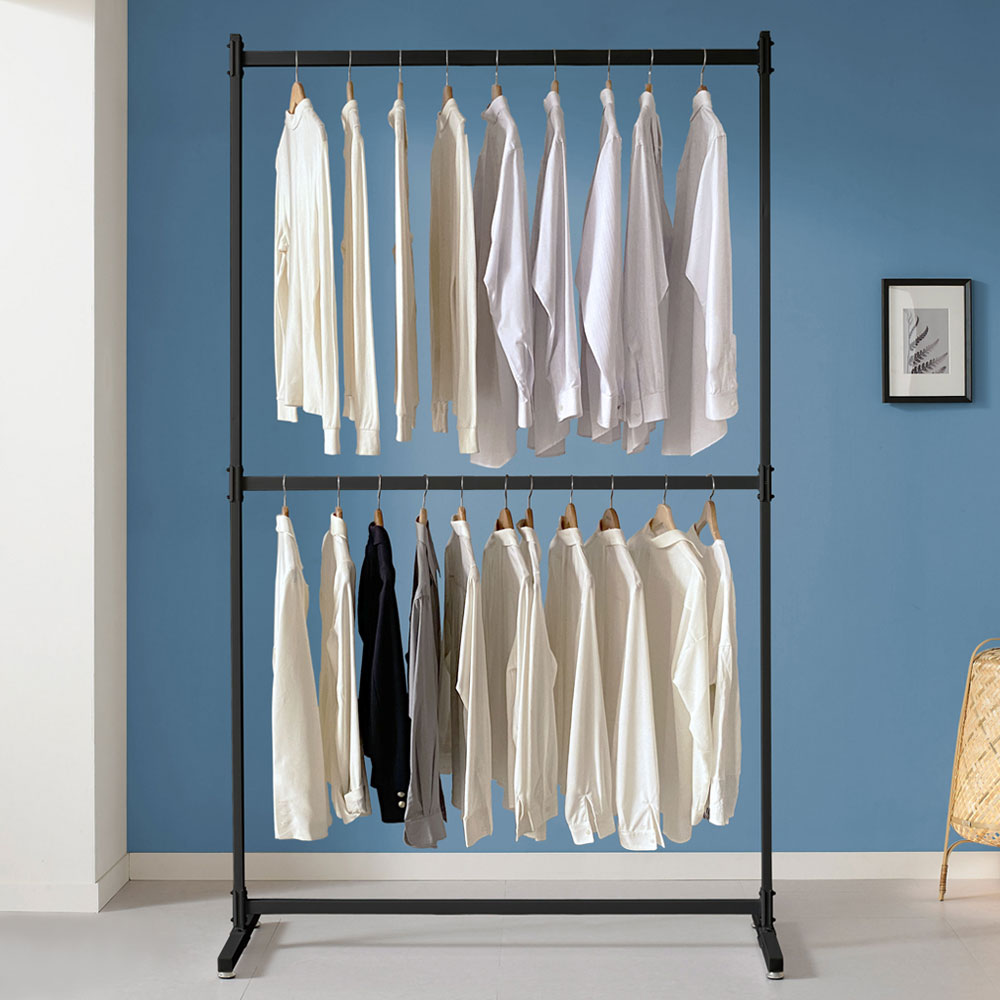 철제 옷가게 2단 행거 드레스룸 스탠드 옷걸이 옷장 800