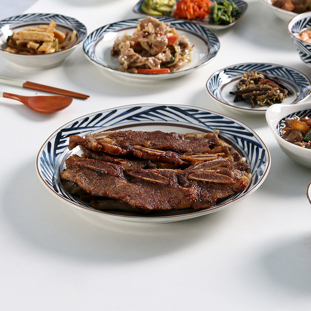 와카비 원형 반찬 회 샐러드 디저트 브런치 파스타 그릇 접시 극소 - 상세 이미지 3