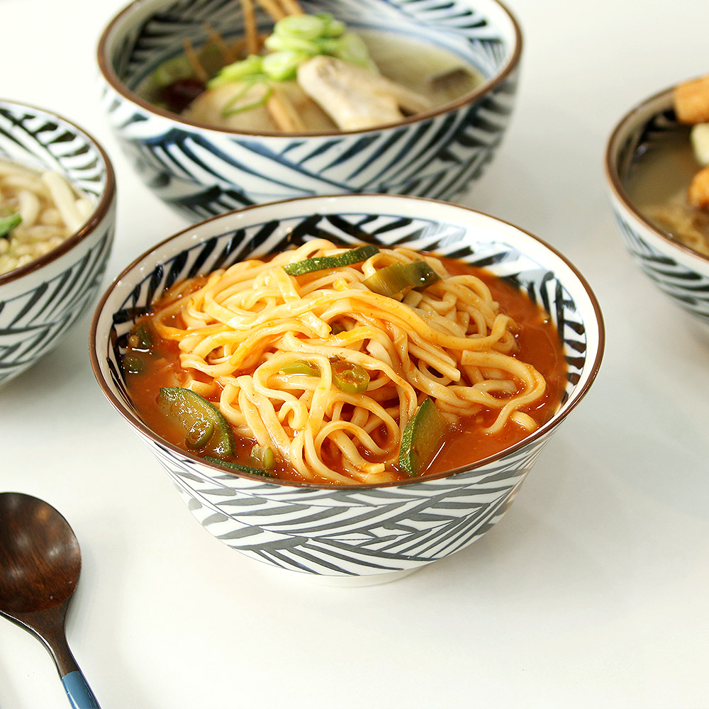 와카비 짜장면 라멘 짬뽕 비빔밥 덮밥 우동 라면 메밀소바 냉면 도자기 그릇 면기 밥공기