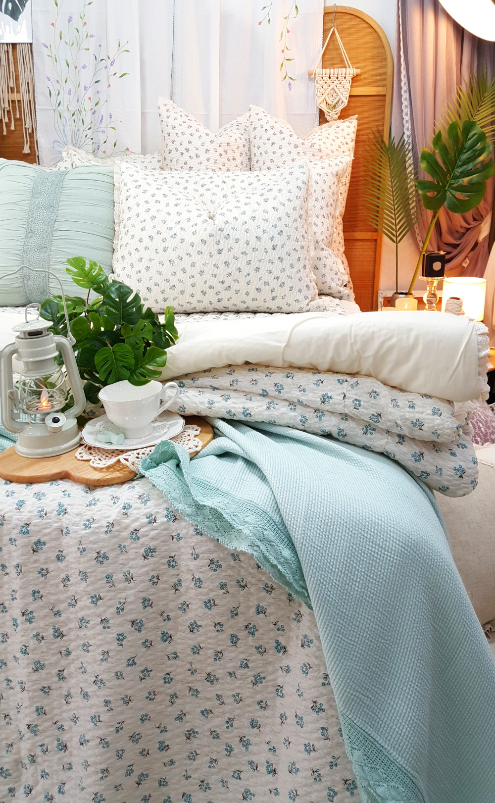 햄프플라워 혼수 신혼이불 시어서커이불 여름침구세트 침구류