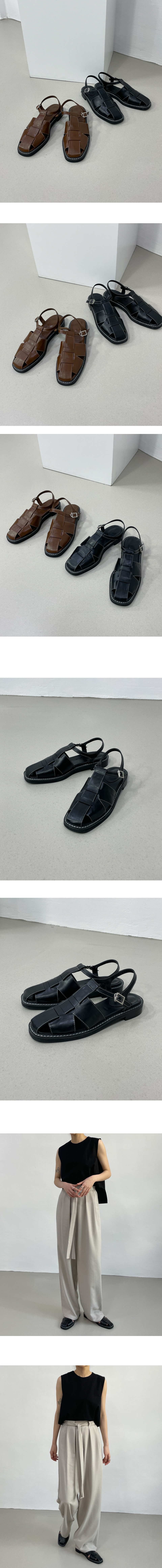 【INCHANT ME】Stitch Glady Strap Sandals Stitch Gladys Strap Sandals (2C) - INCHANT ME