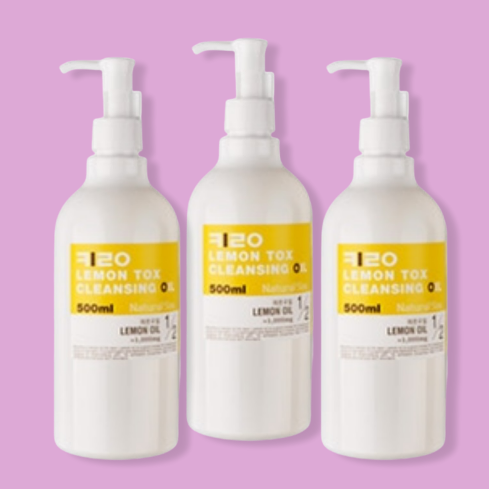 내추럴수 키로 레몬 톡스 대용량 저자극 딥 클렌징 오일 500ml x 3개 세트 - 상품 이미지