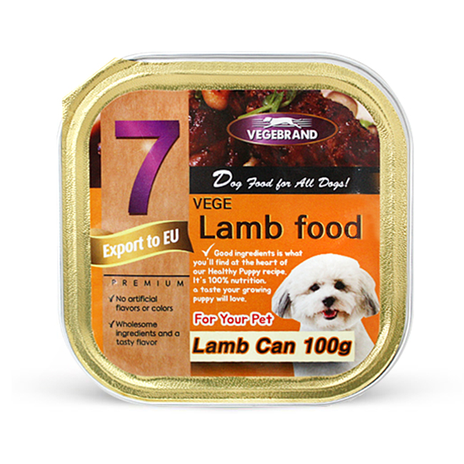 베게 강아지통조림 강아지캔 노령견 노견 영양 간식 양고기, 100g, 1개 - 상품 이미지