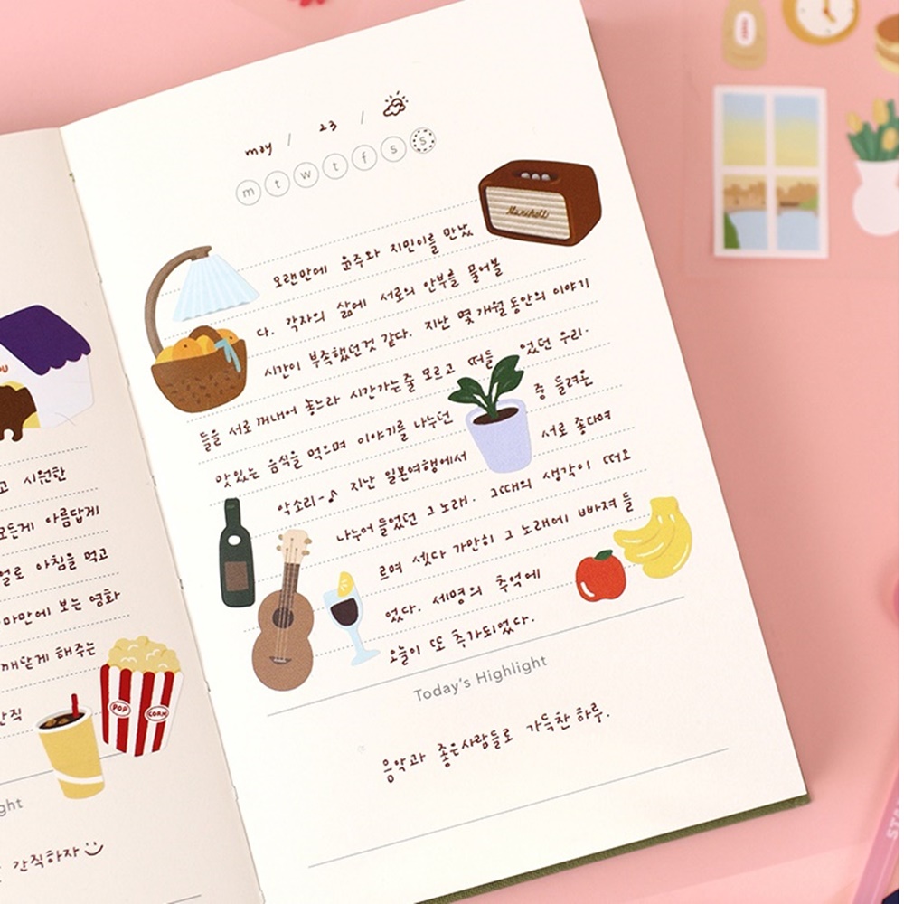 컬러풀 데이즈 스티커 6종 세트 다꾸 폴꾸 폰꾸 포꾸 답꾸 스티커 폴라로이드 포카 꾸미기 이미지 7
