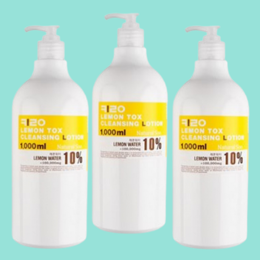 내추럴수 키로 레몬 톡스 대용량 저자극 클렌징 밀크 로션 1kg x 3개 3kg 세트 - 상품 이미지