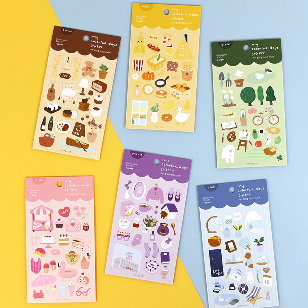 컬러풀 데이즈 리무버블 다꾸 폰꾸 폴꾸 스티커 포꾸 폴라로이드 포카 꾸미기