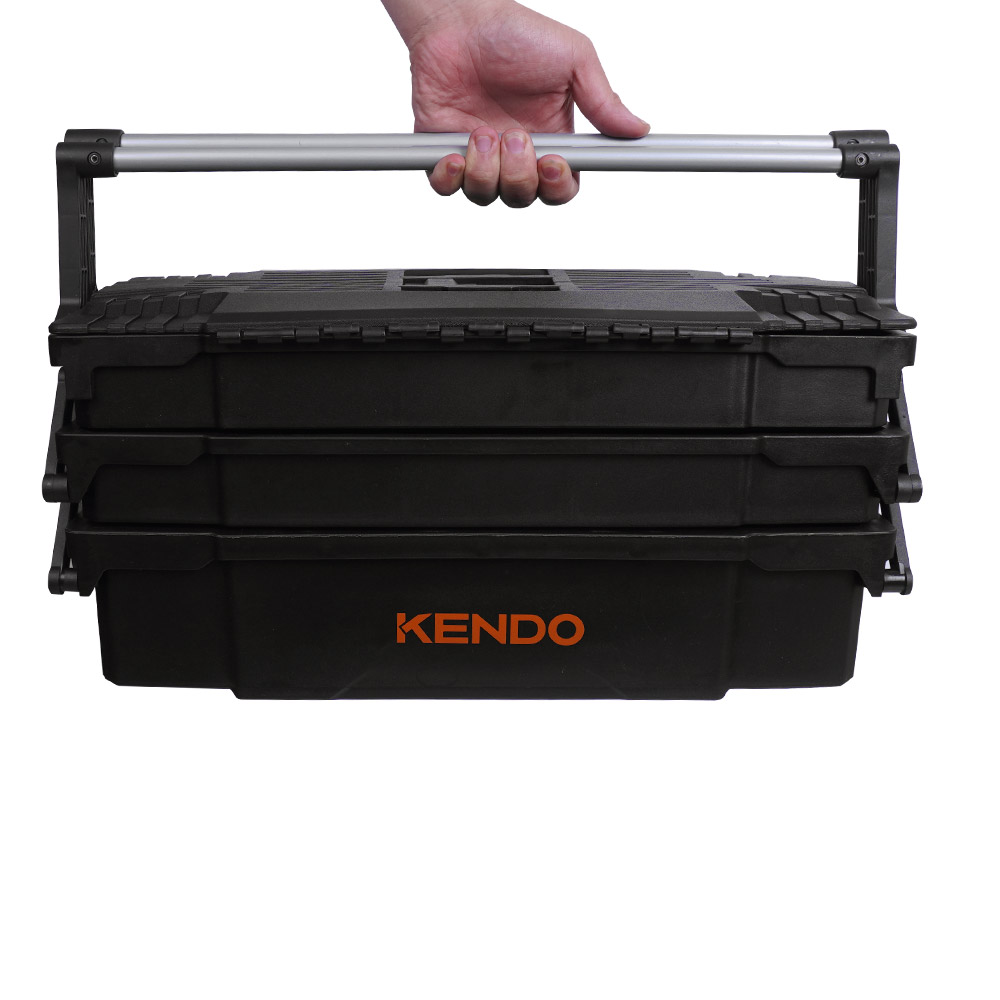 KENDO 3단 슬라이딩 공구함 90275N 휴대용 플라스틱 부품함 공구통 이미지 7