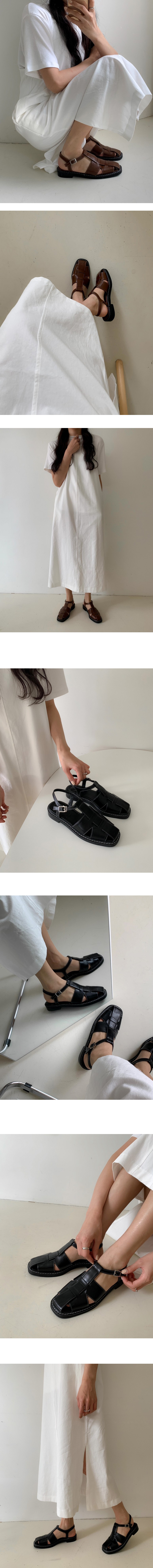 【INCHANT ME】Stitch Glady Strap Sandals Stitch Gladys Strap Sandals (2C) - INCHANT ME