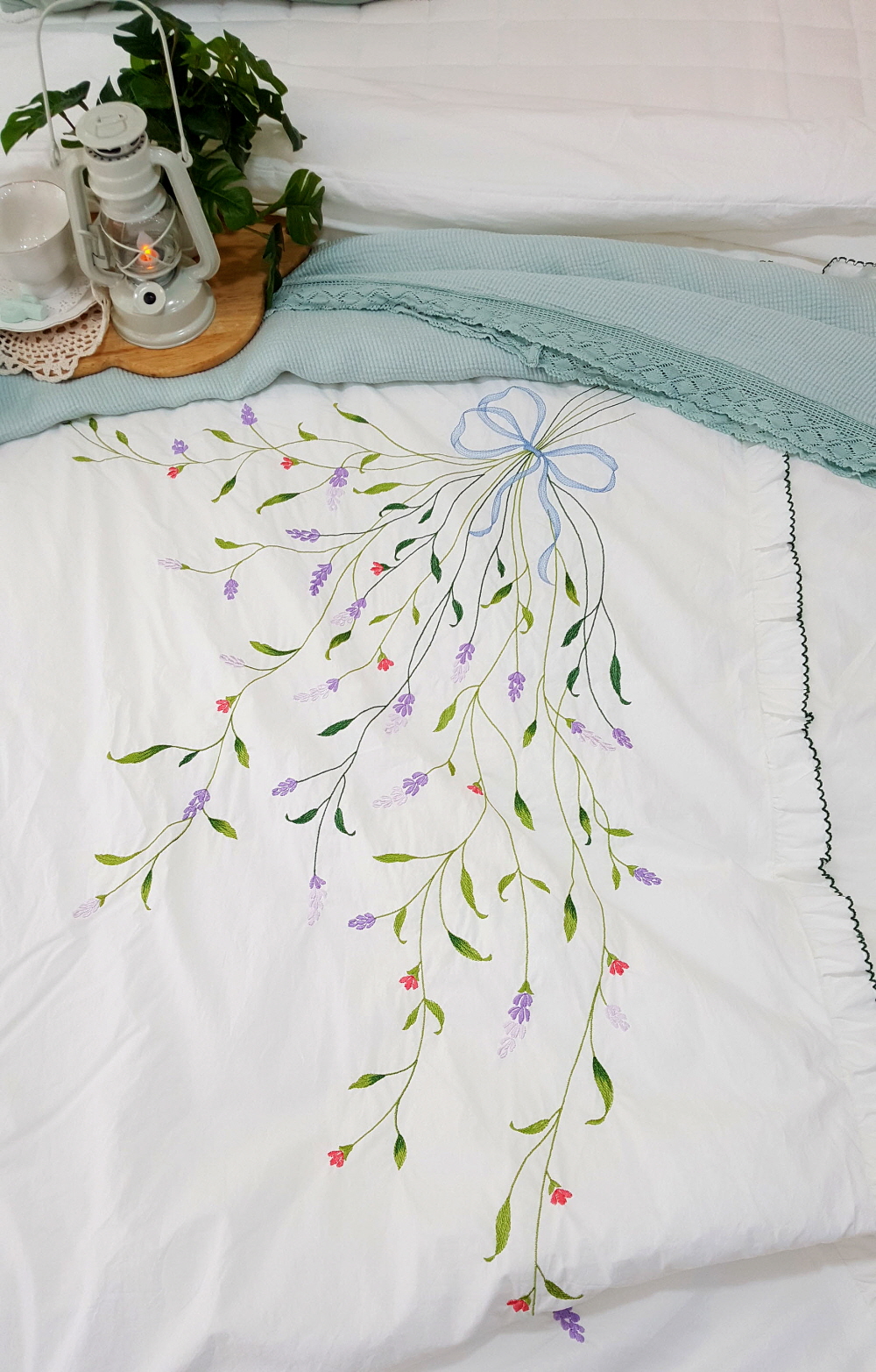 호텔이불 혼수 신혼이불 라지킹침구세트 침구류 라벤더