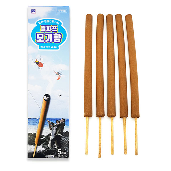 킬파프 모기향 스틱형 5개입 야외용 낚시 캠핑 모기퇴치제 - 상품 이미지