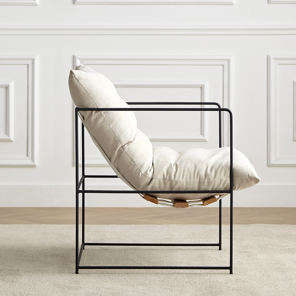 미니멀리즘 철제 프레임 1인 2인 3인 패브릭 쇼파 거실 카페 매장 의자 1인용