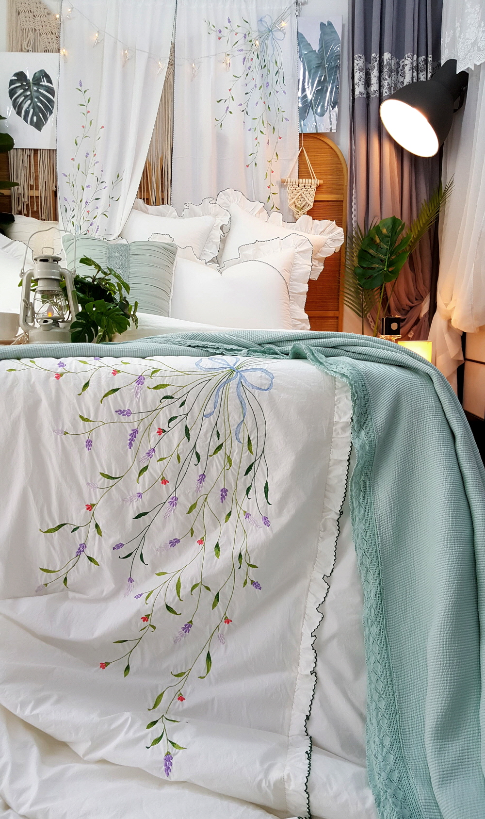 호텔이불 혼수 신혼이불 라지킹침구세트 침구류 라벤더