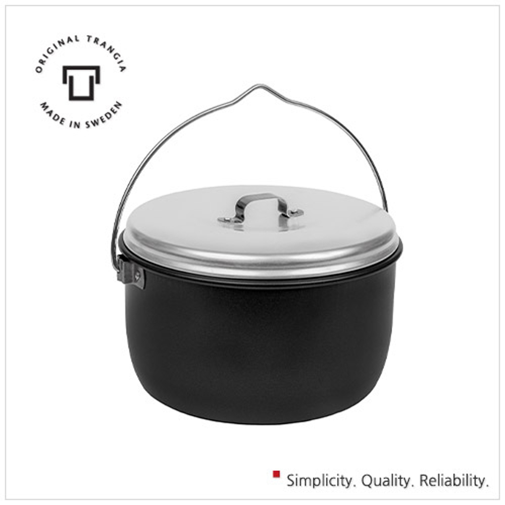 [트란지아] 캠핑 여행용 코펠 25시리즈용 4.5L 블랙 논스틱 냄비+알루미늄 뚜껑 (504254)