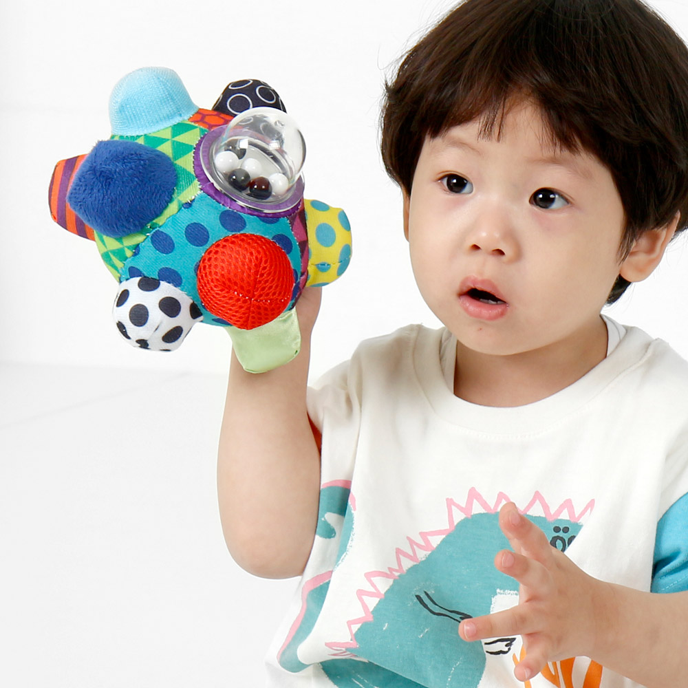 헬로디노 딸랑이 소프트볼 촉감놀이 6개월 아기 촉감공 장난감 감각발달 완구 이미지 6