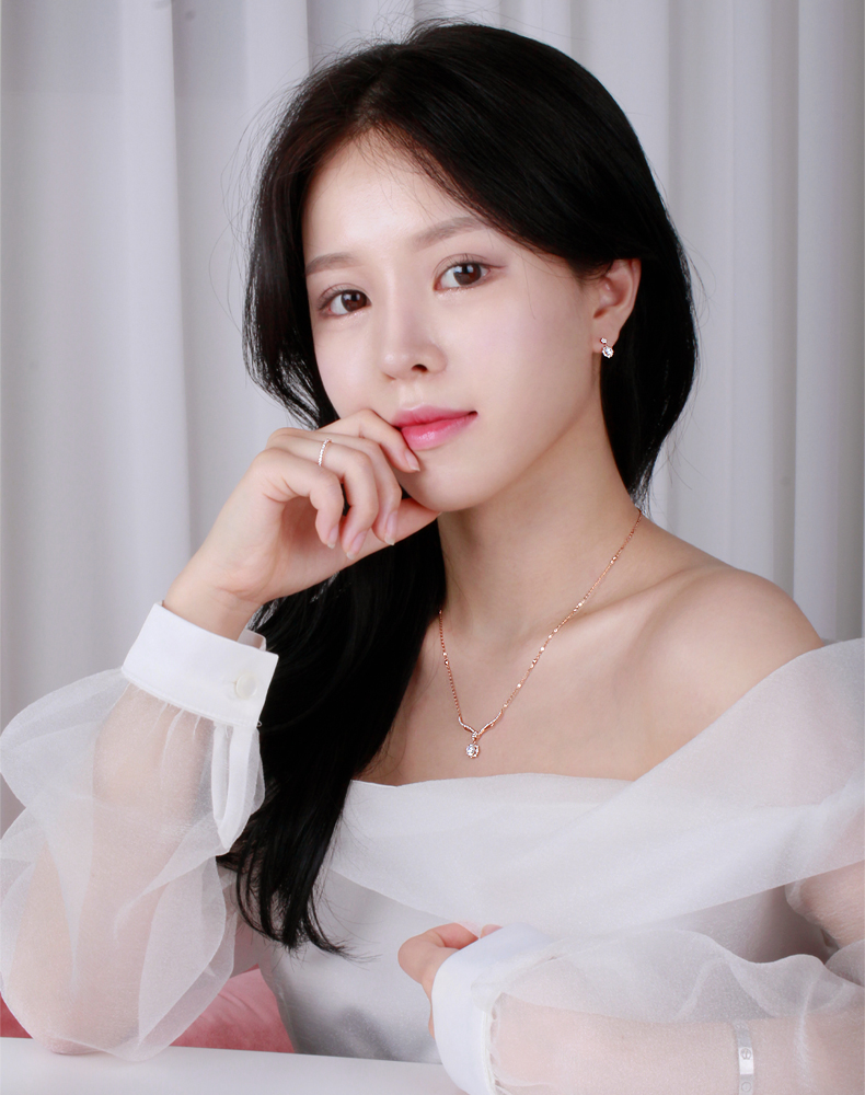 3부 5부 천연 다이아 목걸이 우신 GIA 고급 프로포즈 벚꽃 블라썸 선물 기념일 생일 - 상세 이미지 4
