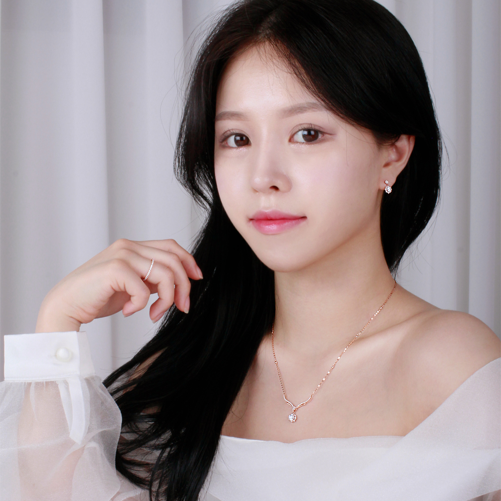 벚꽃 블라썸 3부 천연 다이아 귀걸이 현대 프러포즈 예물 금 우신 - 상세 이미지 4