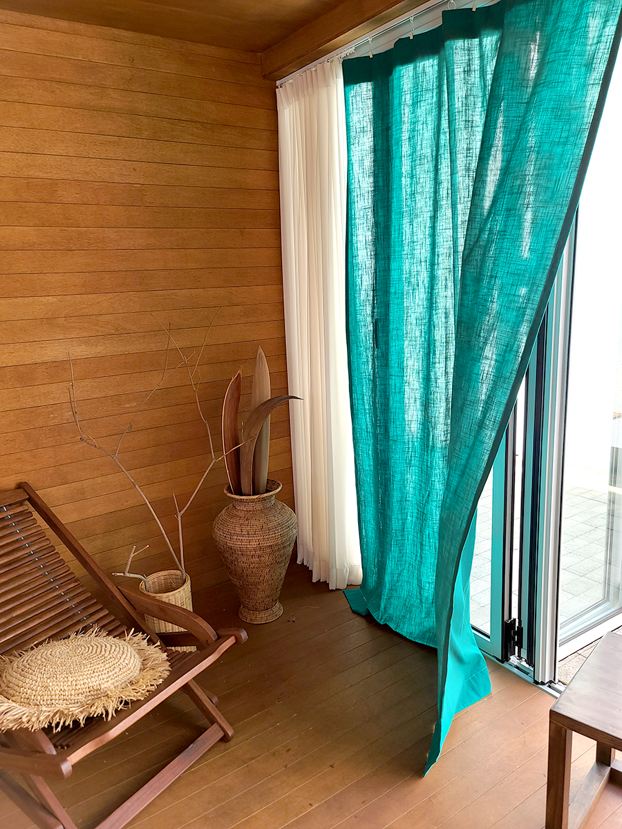 블랑쉬 딥그린 린넨코튼 커튼 135x240 (1p) BLANCHE HOUSE