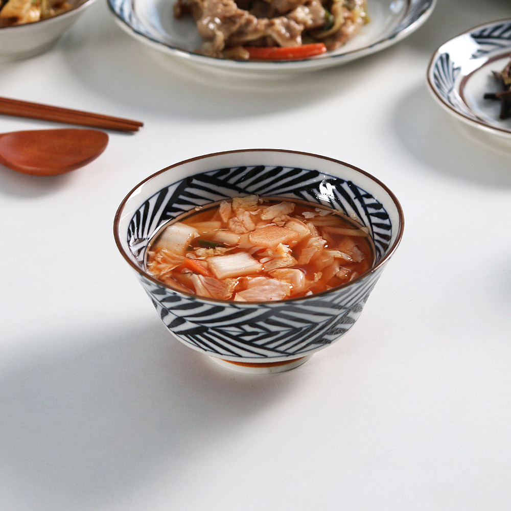 와카비 예쁜 도자기 칼국수 국 비빔밥 그릇 대접 밥공기 - 메인 이미지