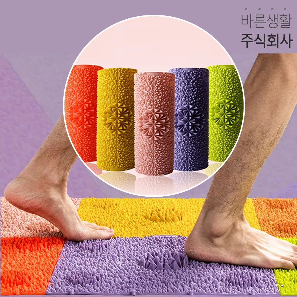 시원한 바닥 지압 마사지 매트 발 지압판 6색 - 상품 이미지