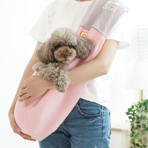 옆으로 메는 애견 가방 강아지용 슬링 애완견 가방 강아지 백 산책 숄더 소형견 캐리어 - 상품 이미지