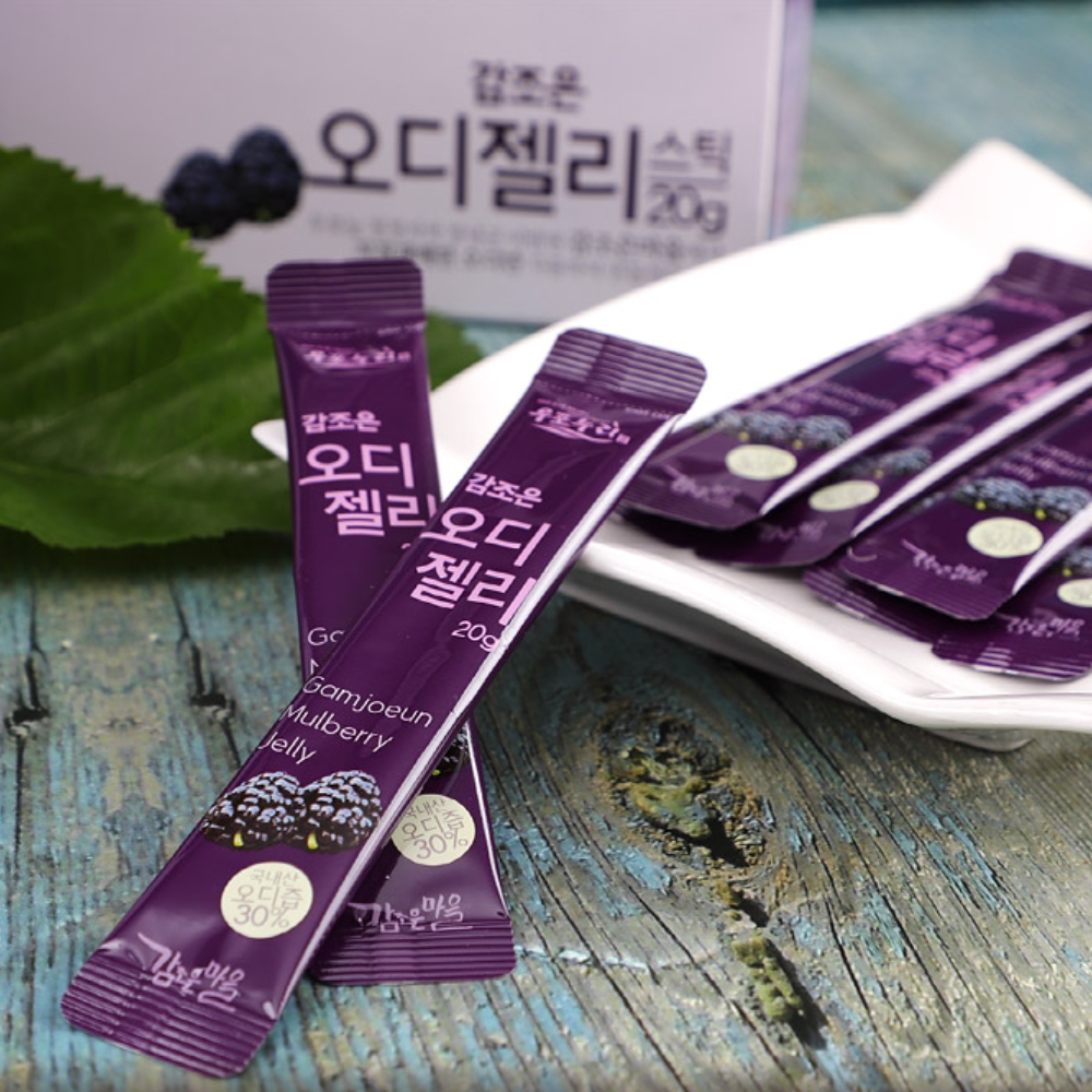 감조은마을 오디젤리 직접재배한 오디로 만든 과일젤리 스틱 20g 60개입 - 상세 이미지 5