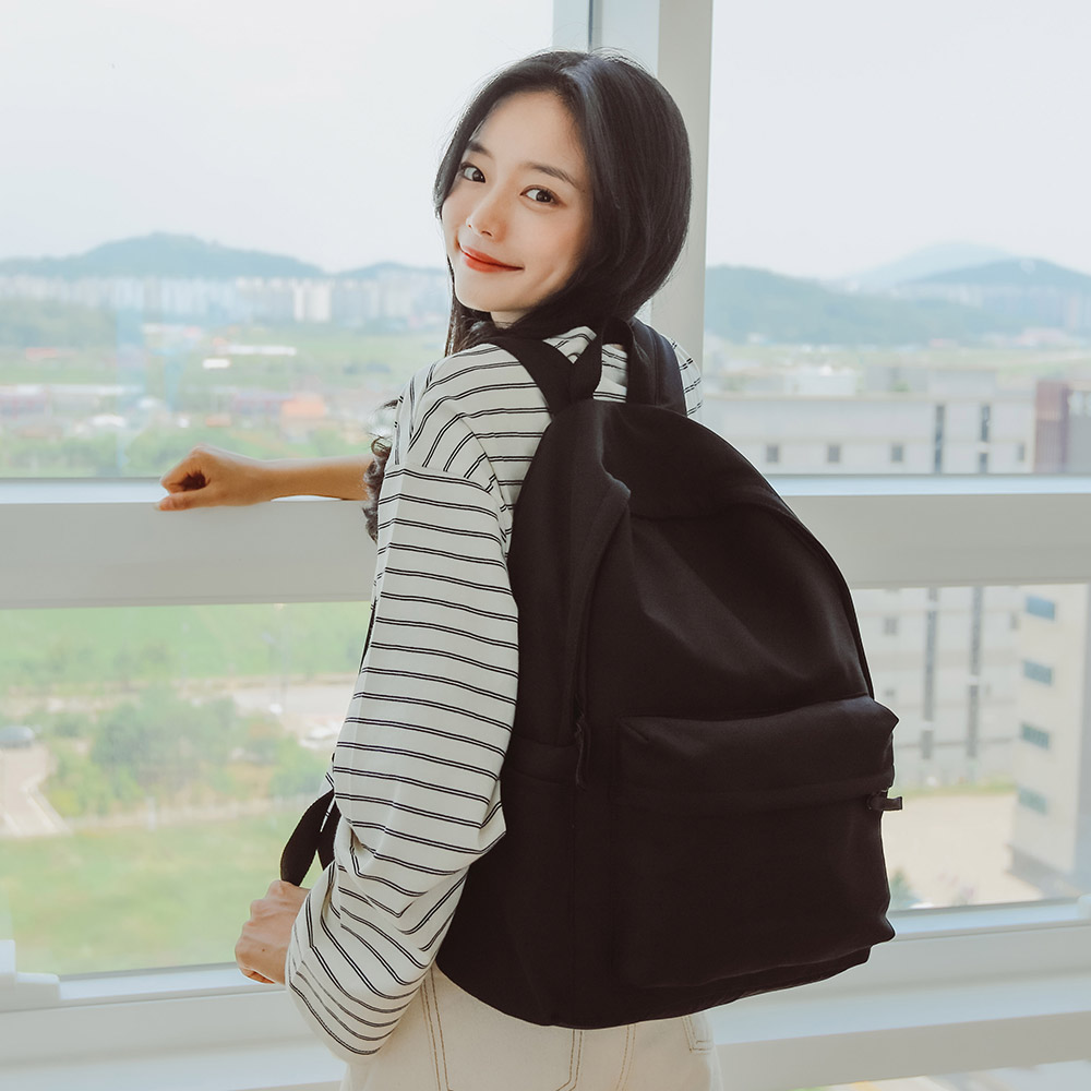 프치니 캐주얼 신학기가방 새학기가방 심플 베이직 백팩 - 상세 이미지 5